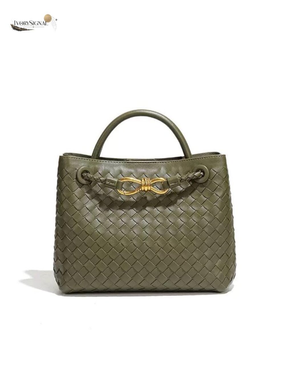 Woven Tote Bag for Women PU Leather Top Handle Shoulder Handbag